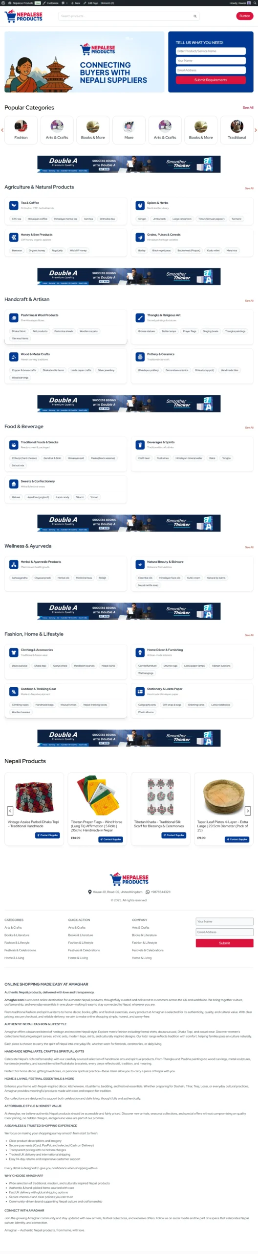 Nepali Affiliate website full page preview